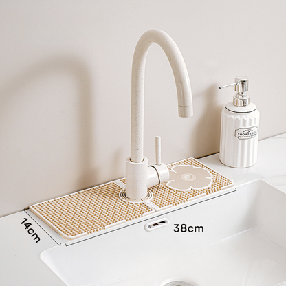 Faucet Drip Catcher Mat: Custom-Fit, Silicone, Non-Slip